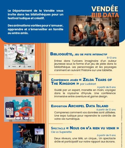 Détails de chaque spectacle (à retrouver aussi https://bibliotheque.vendee.fr/services-pour-les-bibliotheques/publics-et-action-culturelle/festival-vendee-bib-data )