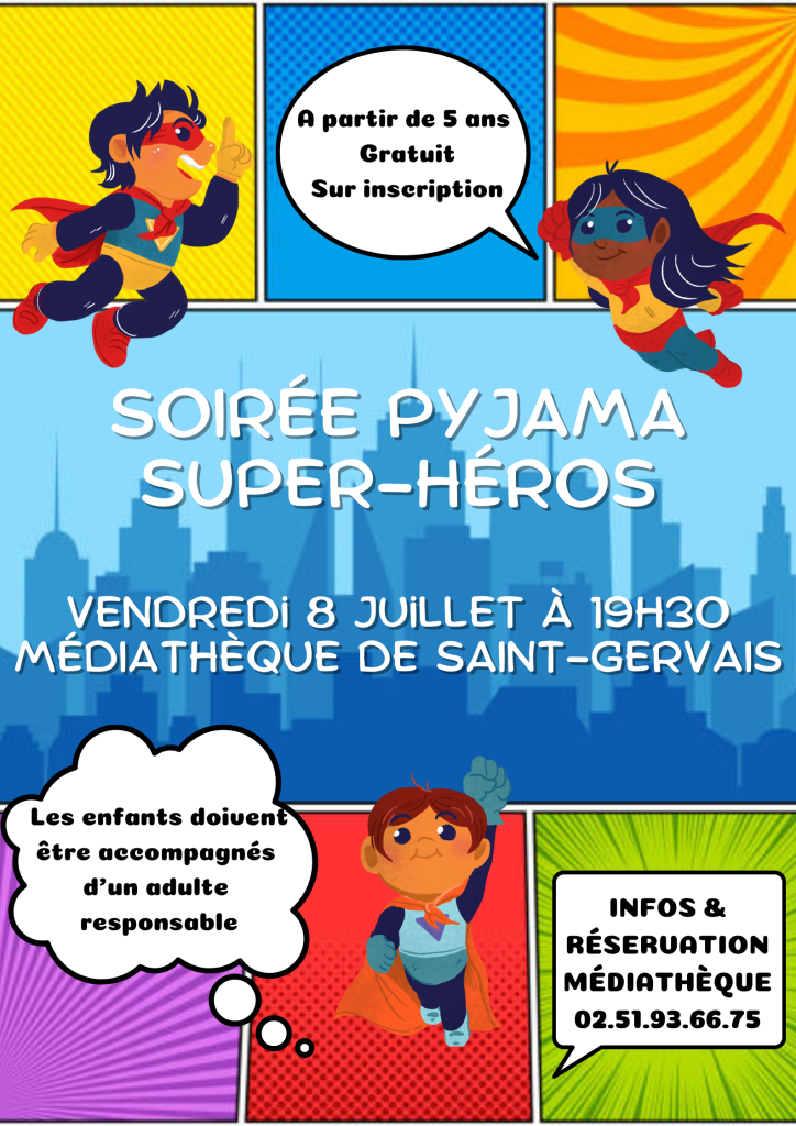 Affiche super heros Saint-Gervais